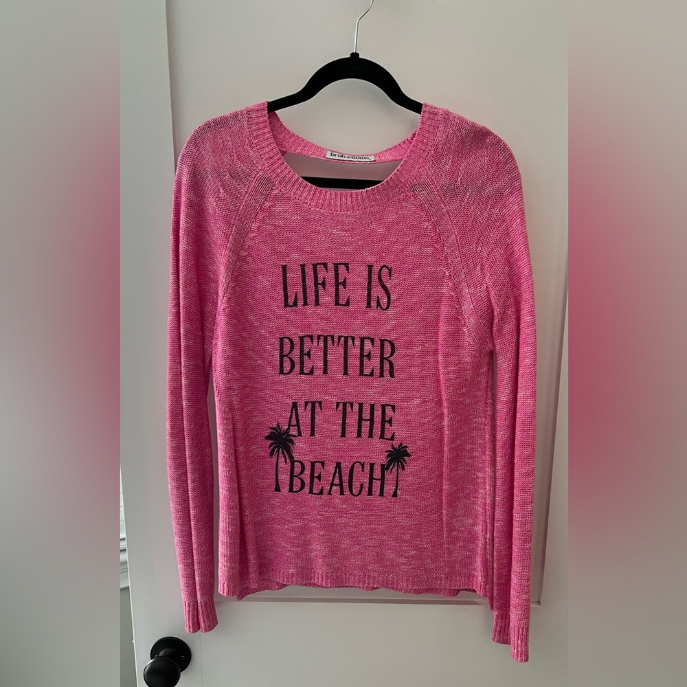 Brokedown Pink Beach Sweater, Small